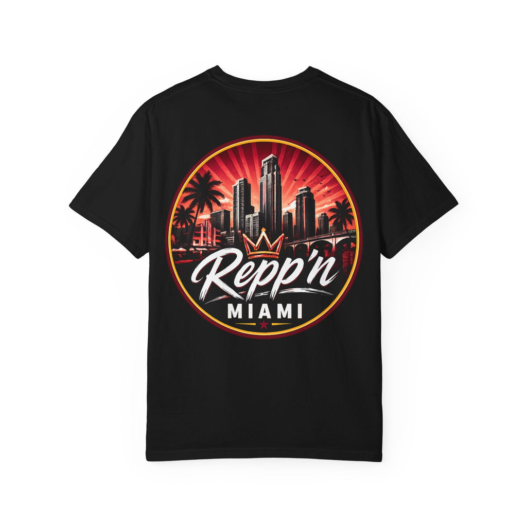 Miami Skyline Graphic T-shirt | Repp'n Miami City Logo