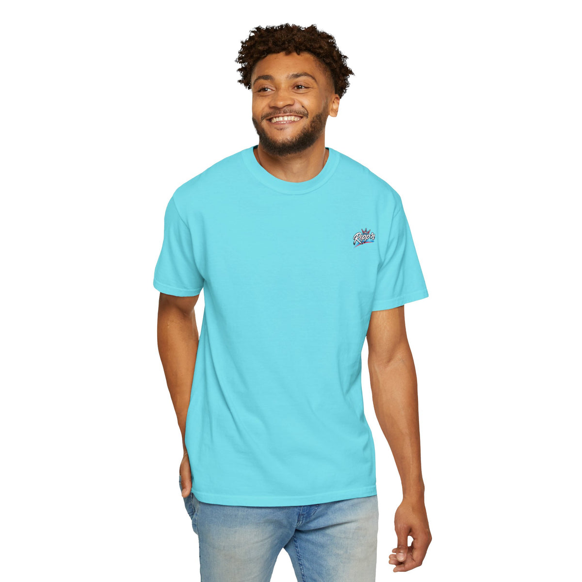 Repp'n Miami Sunset Skyline T-shirt | Retro Palm Beach City Tee