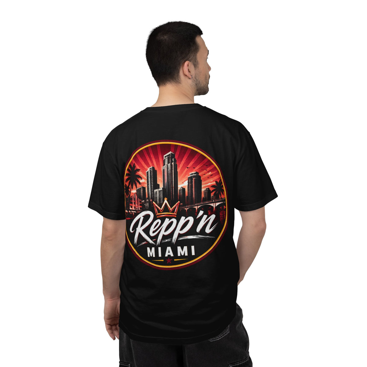 Miami Skyline Graphic T-shirt | Repp'n Miami City Logo
