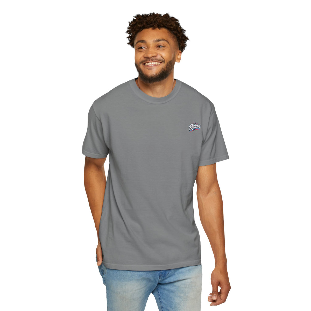 Repp'n Miami Sunset Skyline T-shirt | Retro Palm Beach City Tee