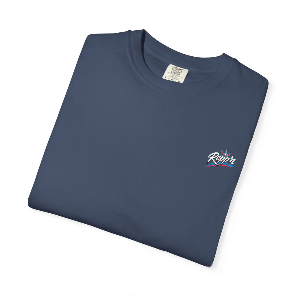 Repp'n Miami Sunset Skyline T-shirt | Retro Palm Beach City Tee