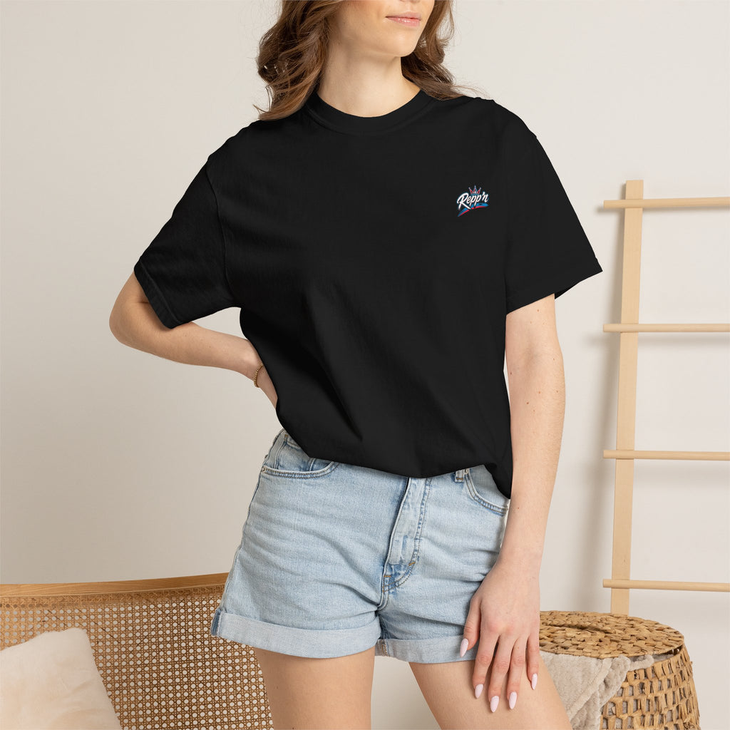 Repp'n Miami Sunset Skyline T-shirt | Retro Palm Beach City Tee