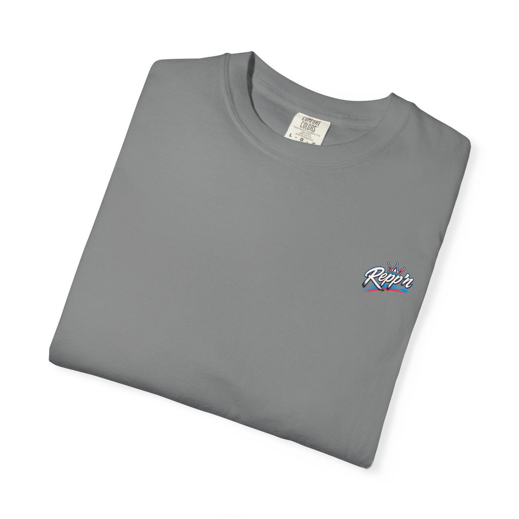 Repp'n Miami Sunset Skyline T-shirt | Retro Palm Beach City Tee